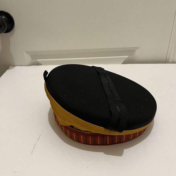 REI Adventure Dog Collapsible Fold Down Handle Gold Dog Water Food Bowl Nylon - Picture 5 of 9